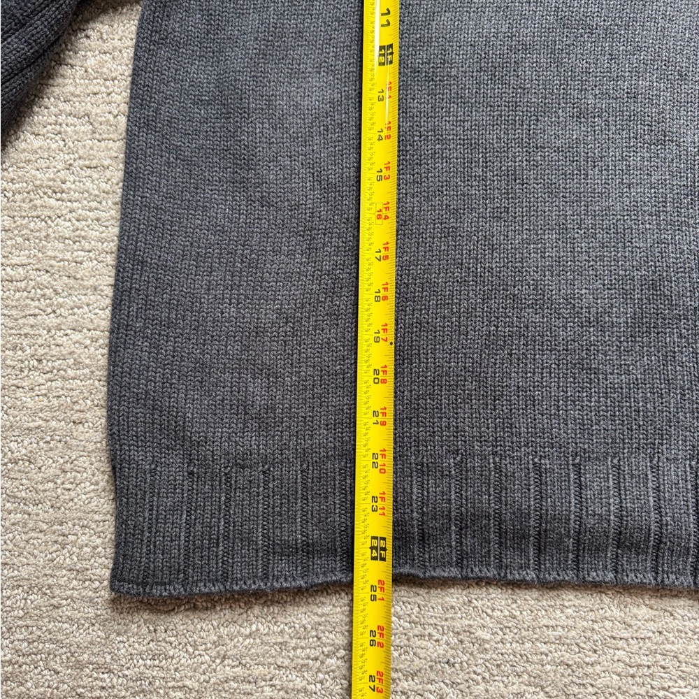 Vintage Polo Ralph Lauren MFG RL 1/4 Zip Sweater Mens M Charcoal Quarter Zip - Picture 5 of 6